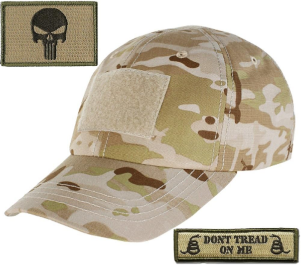 Multicam-Arid Tactical Patch & Hat Bundle (2 Patches + Hat)