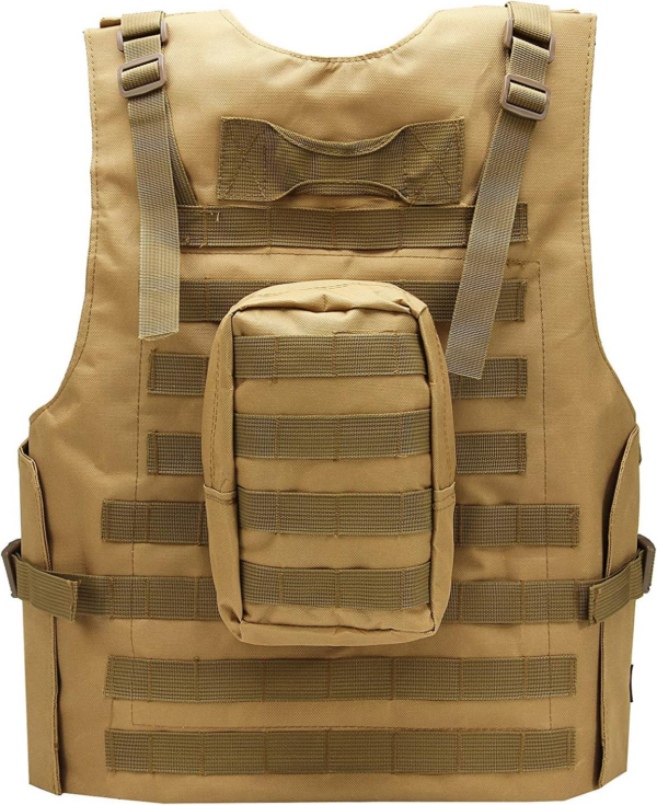 Airsoft Vest with US Flag Patch and Pouches - Image 2