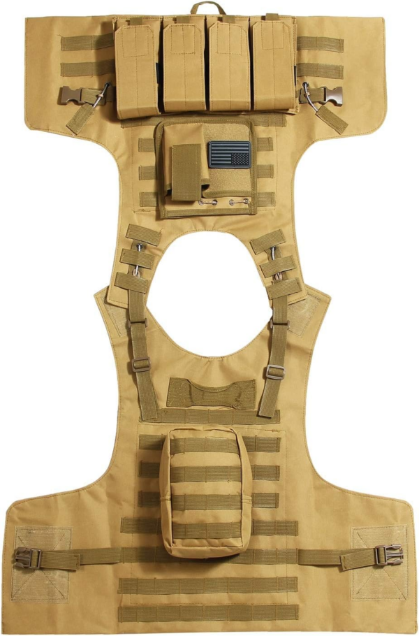 Airsoft Vest with US Flag Patch and Pouches - Image 6